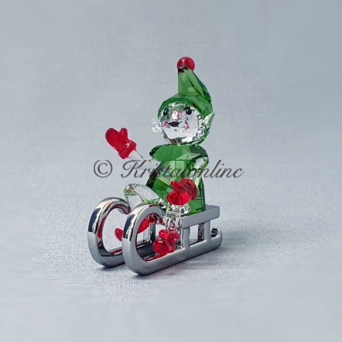 Swarovski Kristal | Kerst | Vrolijk Kerstfeest | Kerstelf op Slee | 5533947